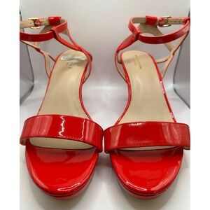 Marc New York Red Patent Leather‎ Ankle Strap Stiletto Heels Women Size 9.5